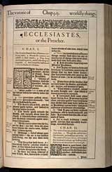 Ecclesiastes Chapter 1, Original 1611 KJV