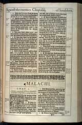 Malachi Chapter 1, Original 1611 KJV