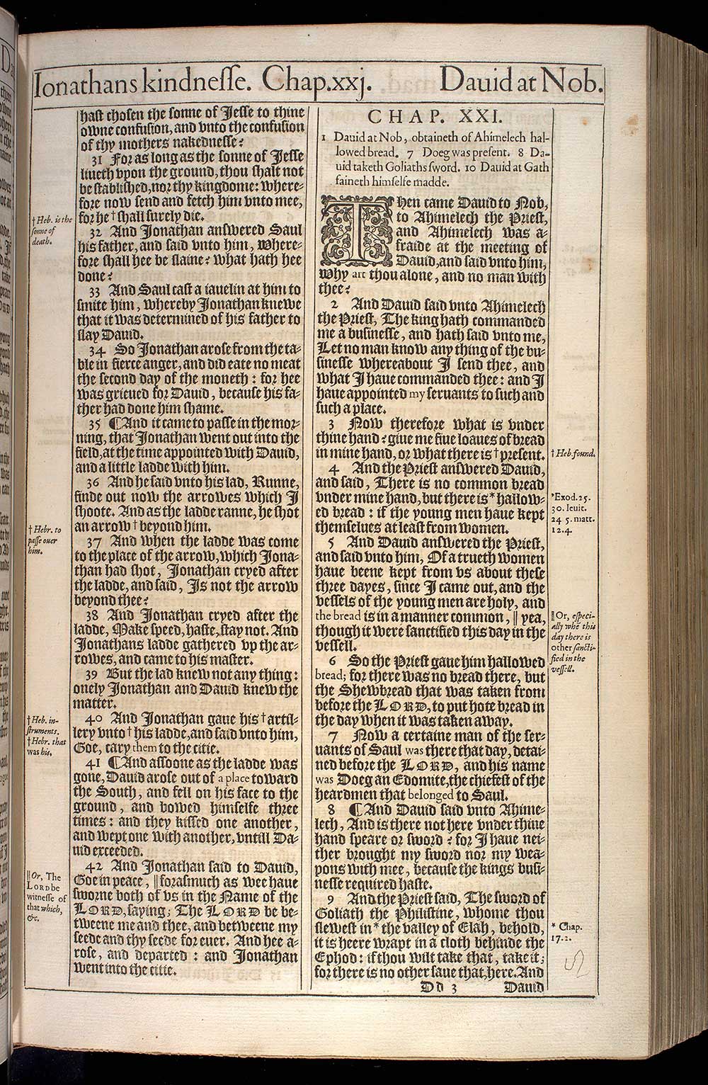 1 Samuel Chapter 21 Original 1611 Bible Scan