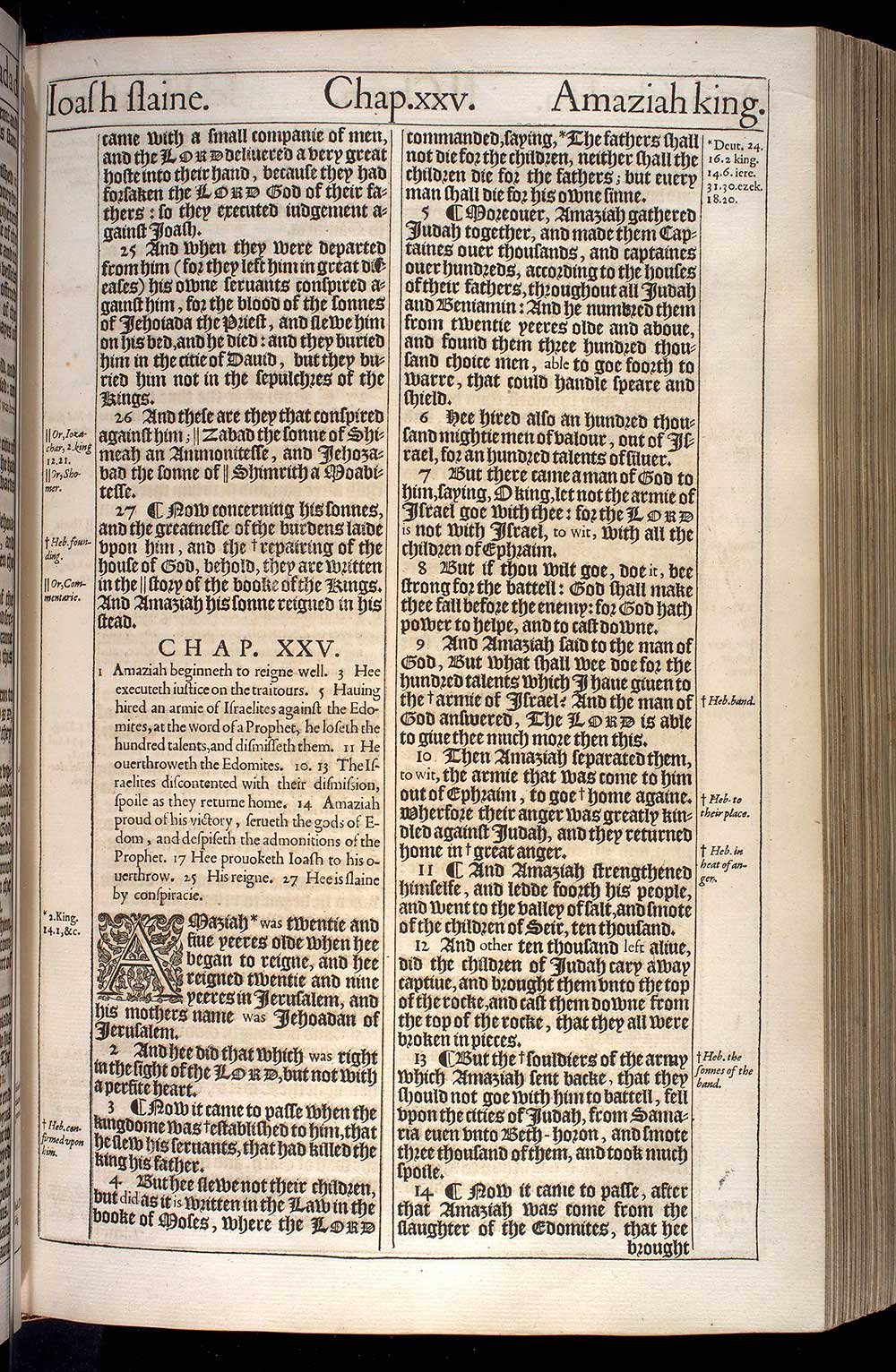2 Chronicles Chapter 25 Original 1611 Bible Scan