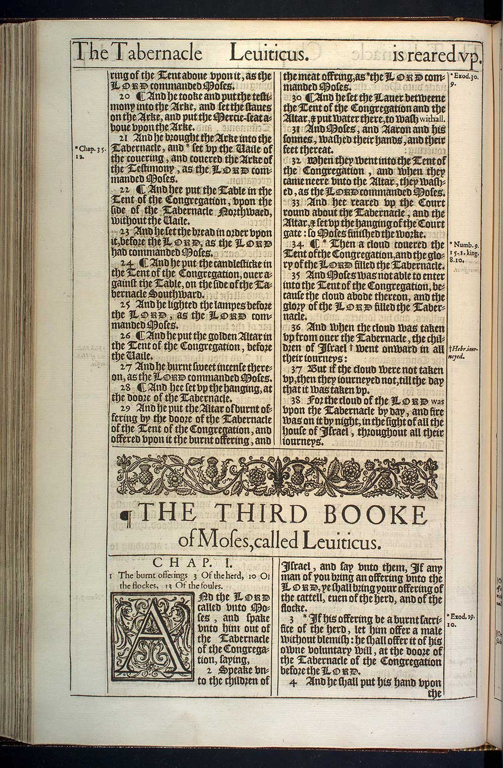Leviticus Chapter 1 Original 1611 Bible Scan