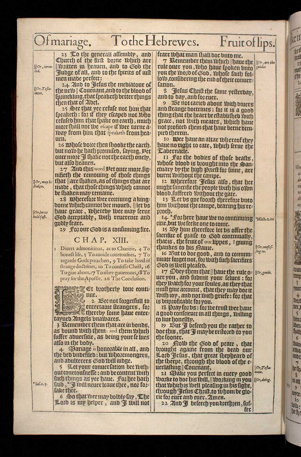 Hebrews Chapter 12 Original 1611 Bible Scan