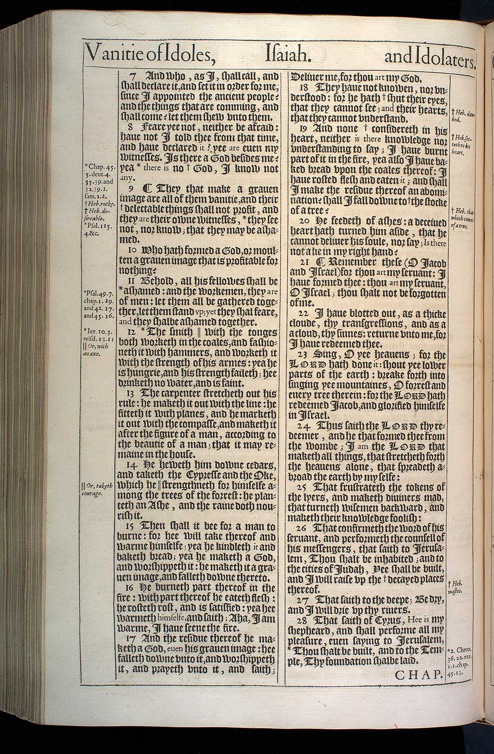 Isaiah Chapter 44 Original 1611 Bible Scan