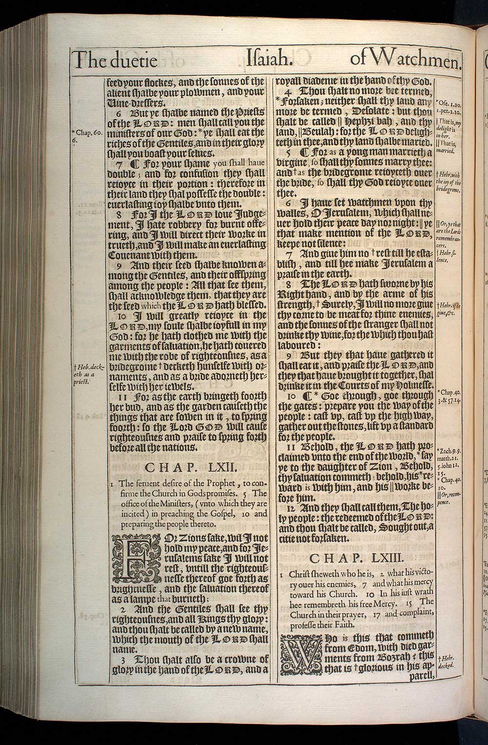 Isaiah Chapter 63 Original 1611 Bible Scan