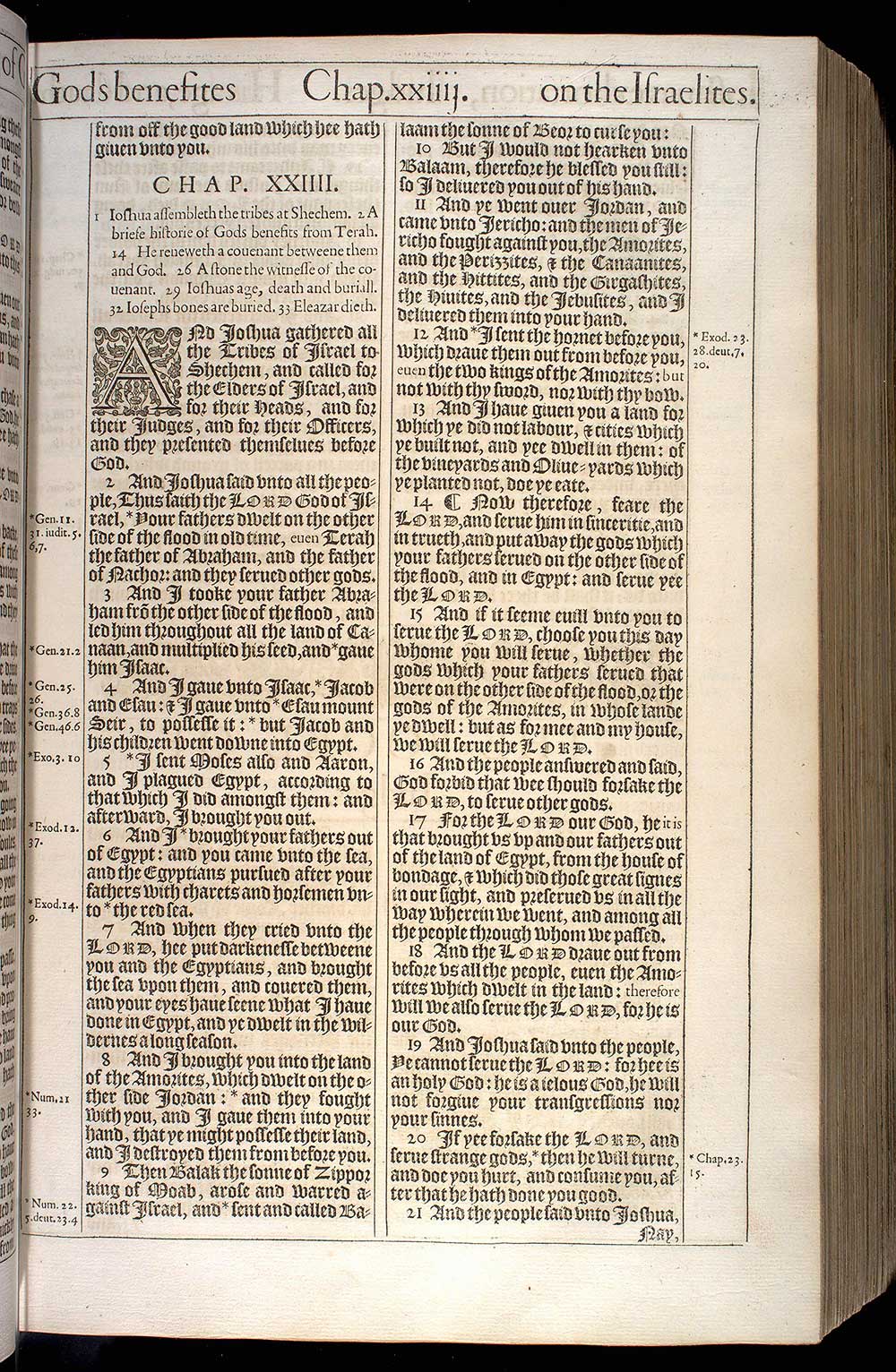 Joshua Chapter 23 Original 1611 Bible Scan