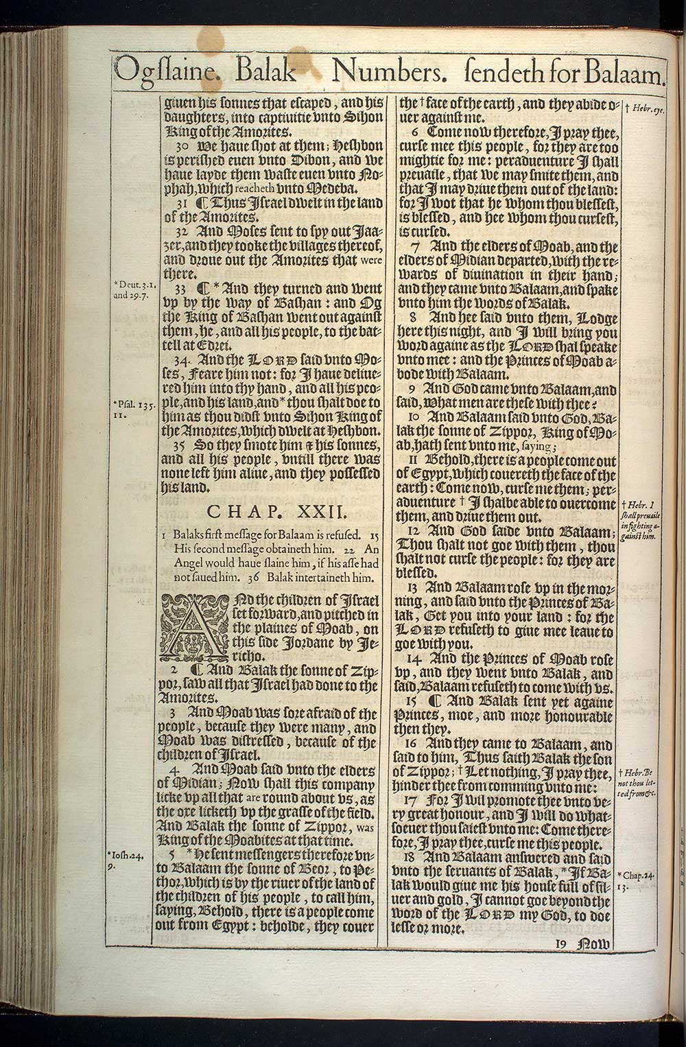 Numbers Chapter 21 Original 1611 Bible Scan