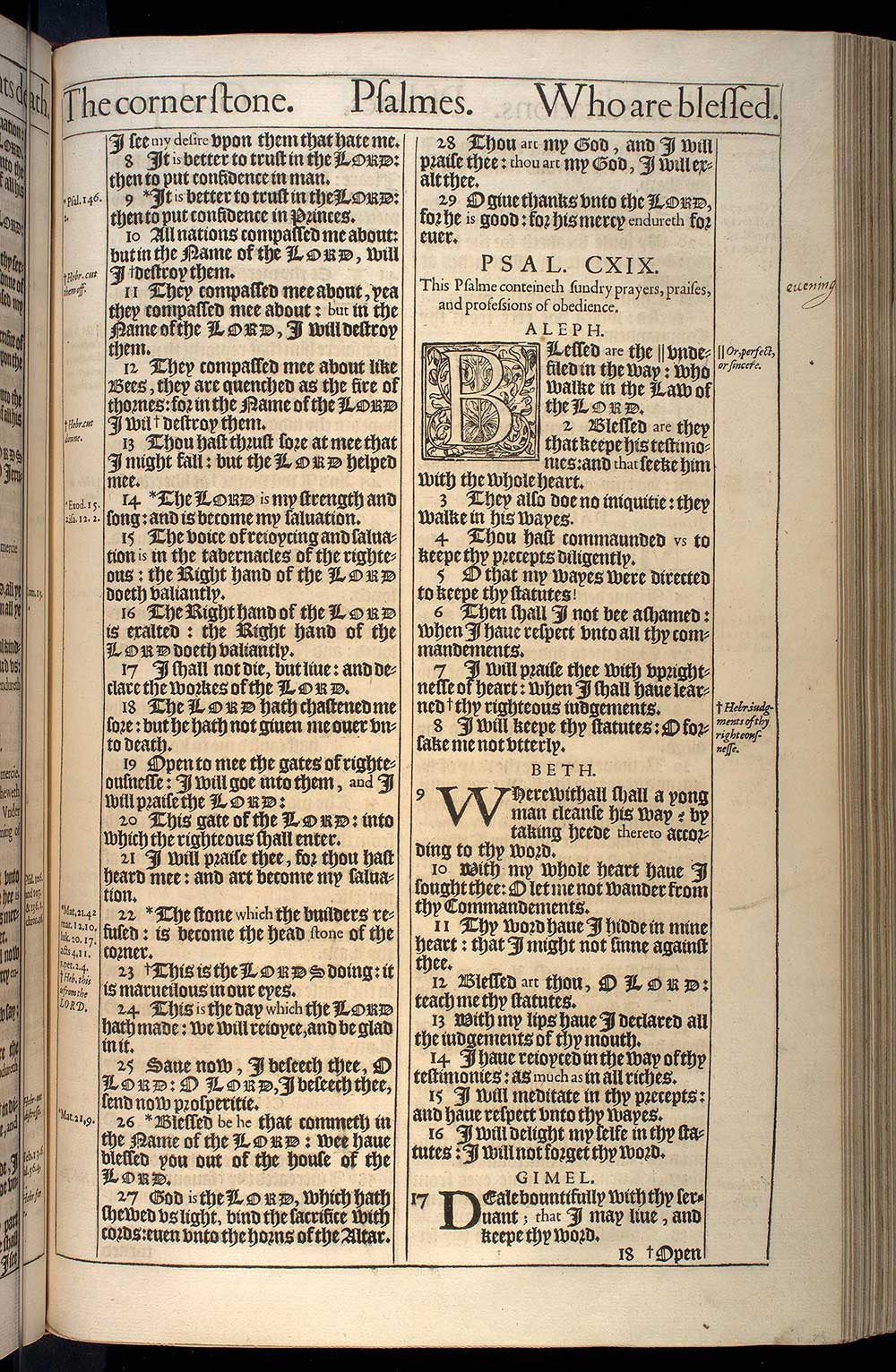 Psalms Chapter 119 Original 1611 Bible Scan