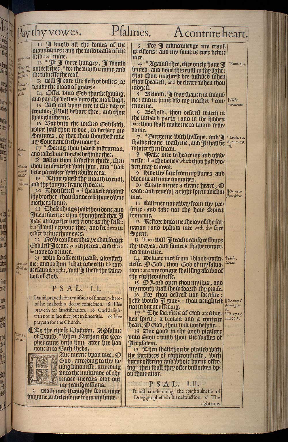Psalms Chapter 51 Original 1611 Bible Scan