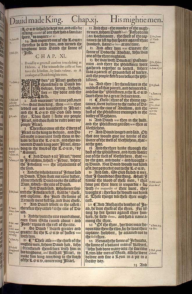 1 Chronicles Chapter 11 Original 1611 Bible Scan
