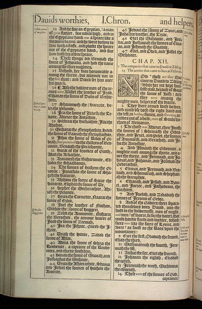 1 Chronicles Chapter 11 Original 1611 Bible Scan