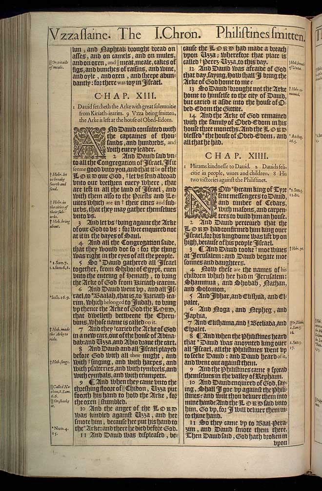 1 Chronicles Chapter 13 Original 1611 Bible Scan