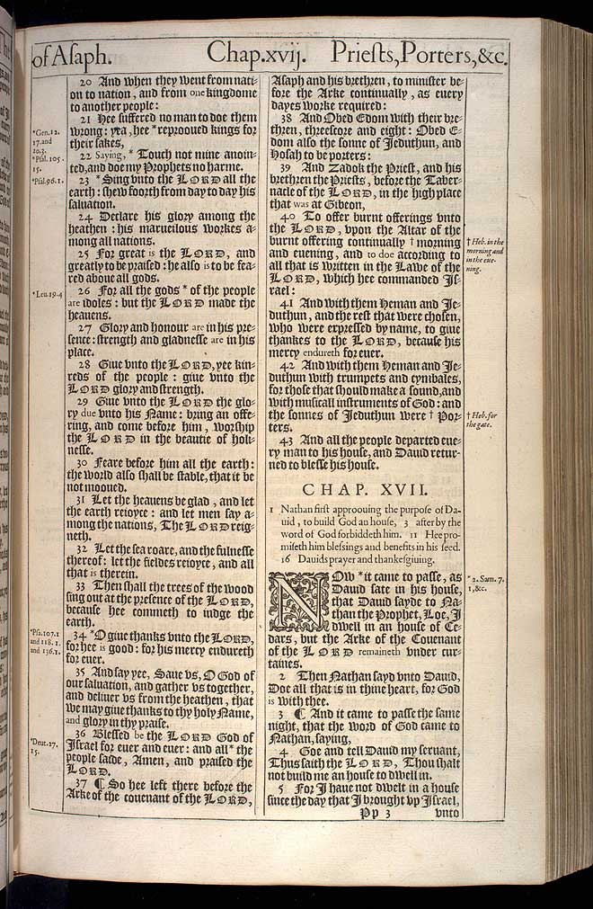 1 Chronicles Chapter 16 Original 1611 Bible Scan