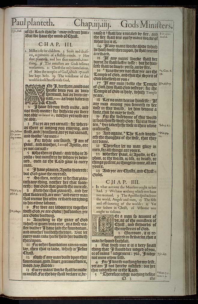1 Corinthians Chapter 3 Original 1611 Bible Scan