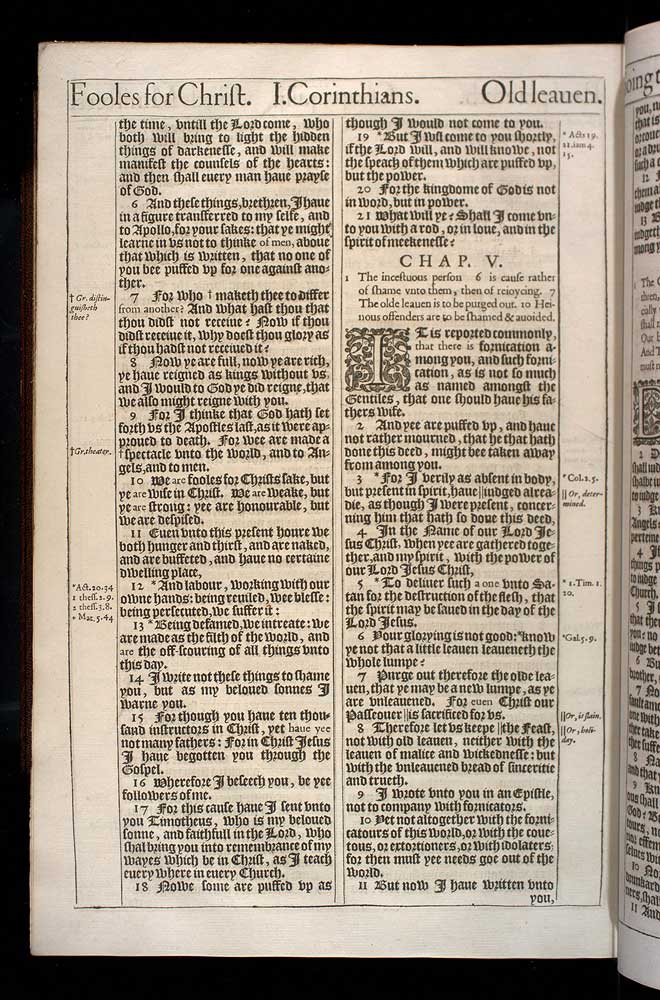 1 Corinthians Chapter 5 Original 1611 Bible Scan