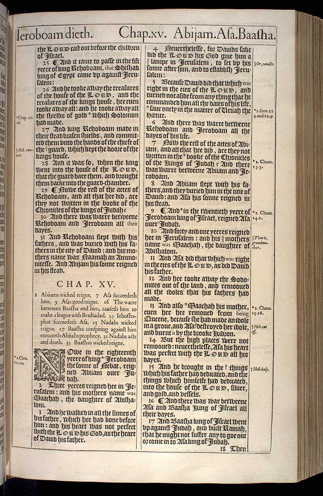 1 Kings Chapter 15 Original 1611 Bible Scan