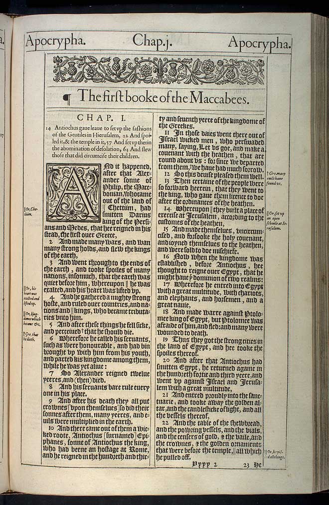 1 Maccabees Chapter 1 Original 1611 Bible Scan
