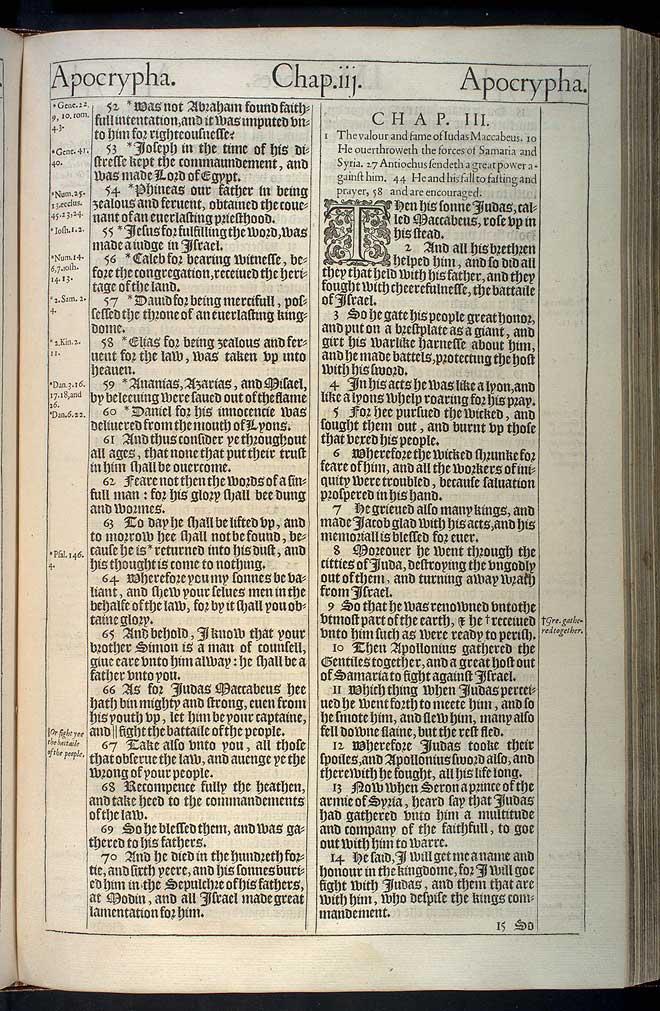 1 Maccabees Chapter 2 Original 1611 Bible Scan
