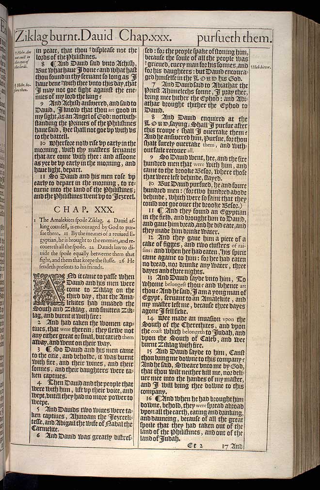 1 Samuel Chapter 29 Original 1611 Bible Scan