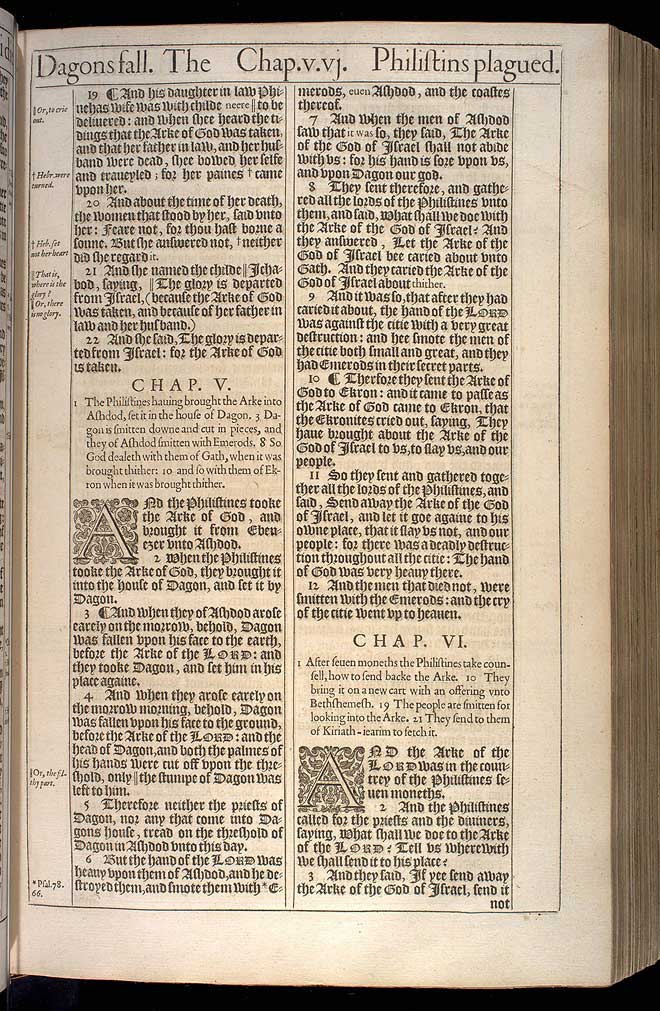 1 Samuel Chapter 5 Original 1611 Bible Scan