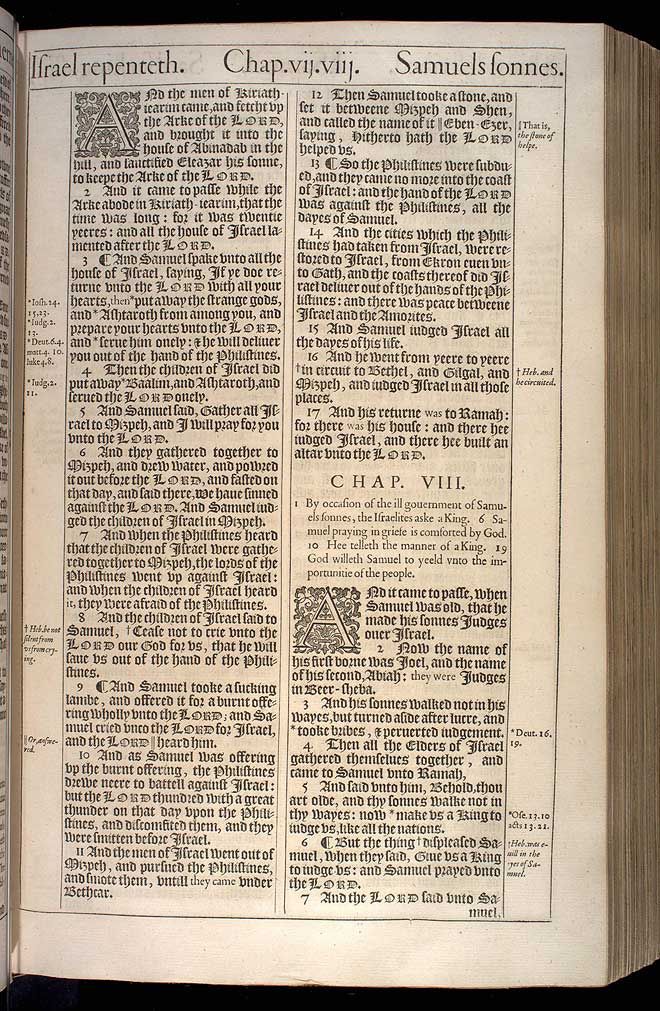 1 Samuel Chapter 8 Original 1611 Bible Scan