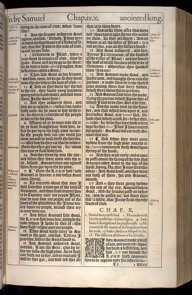 1 Samuel Chapter 10 Original 1611 Bible Scan
