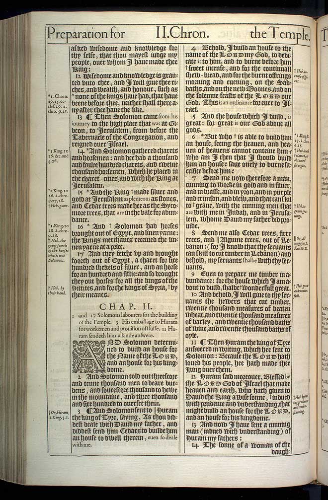 2 Chronicles Chapter 1 Original 1611 Bible Scan