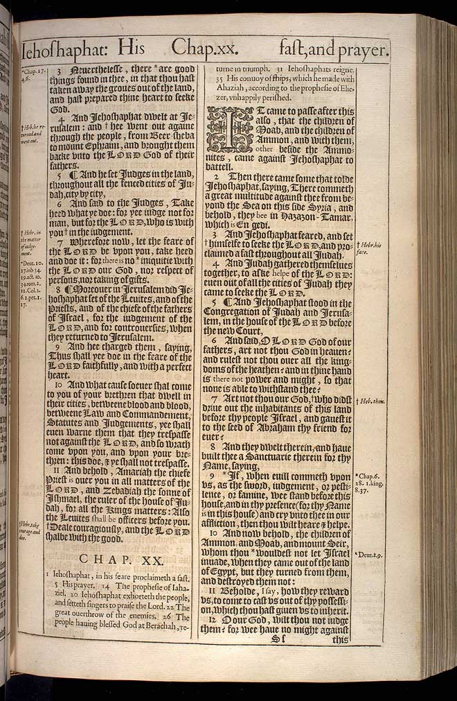 2 Chronicles Chapter 19 Original 1611 Bible Scan