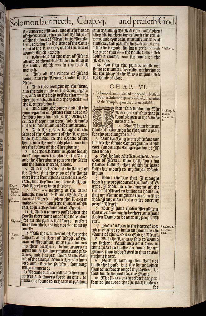 2 Chronicles Chapter 6 Original 1611 Bible Scan
