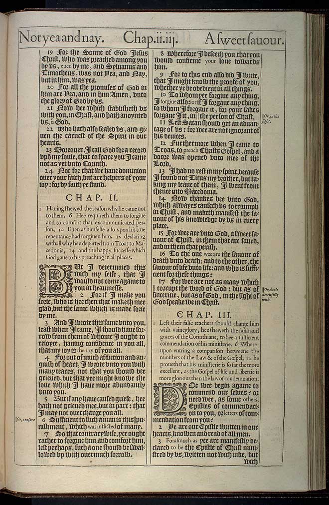 2 Corinthians Chapter 2 Original 1611 Bible Scan