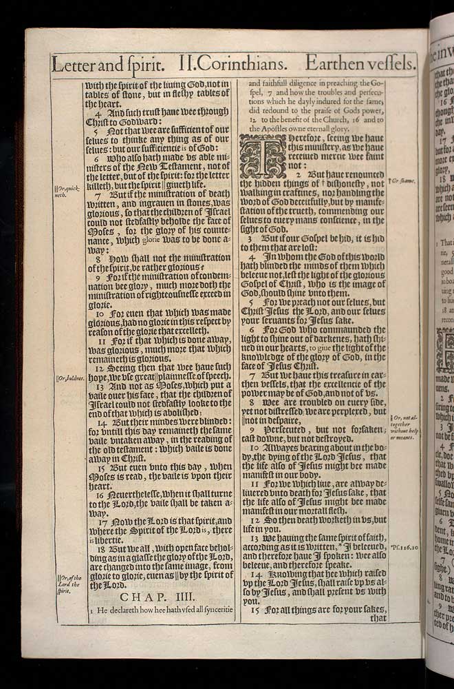 2 Corinthians Chapter 3 Original 1611 Bible Scan