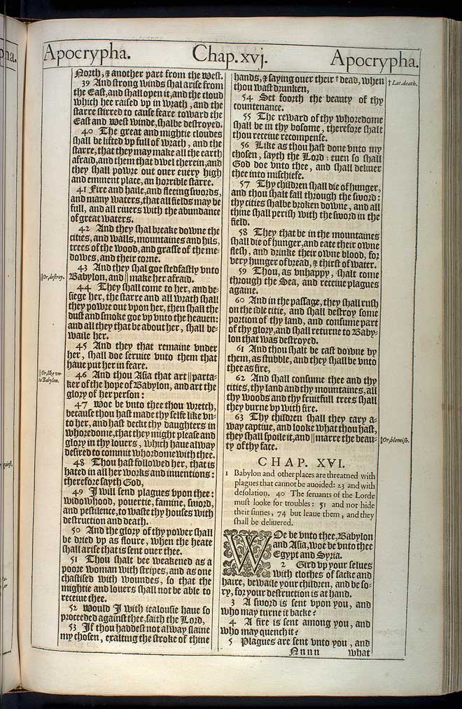 2 Esdras Chapter 16 Original 1611 Bible Scan