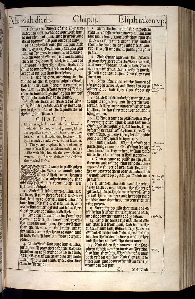 2 Kings Chapter 1 Original 1611 Bible Scan