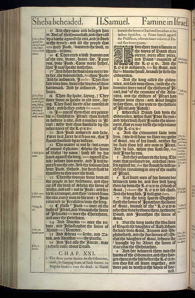 2 Samuel Chapter 20 Original 1611 Bible Scan