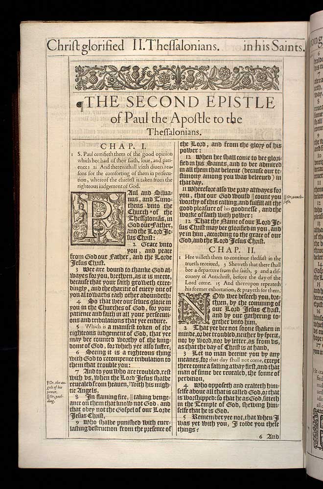 2 Thessalonians Chapter 2 Original 1611 Bible Scan