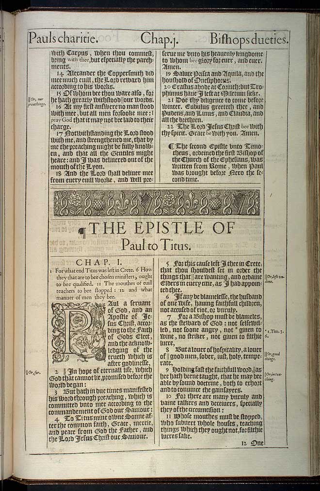 Titus Chapter 1 Original 1611 Bible Scan