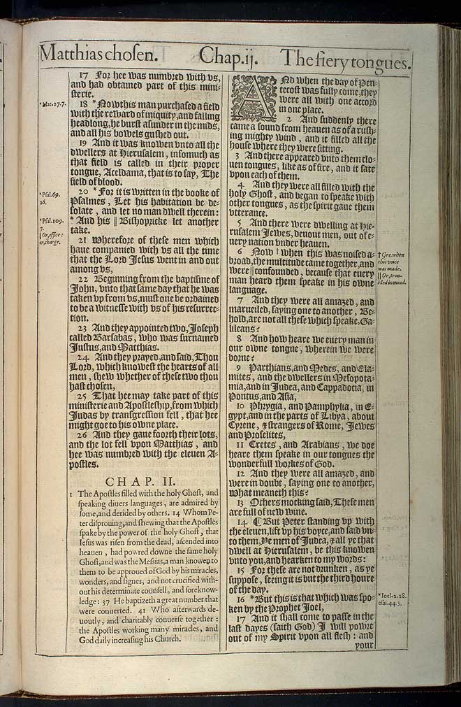 Acts Chapter 2 Original 1611 Bible Scan
