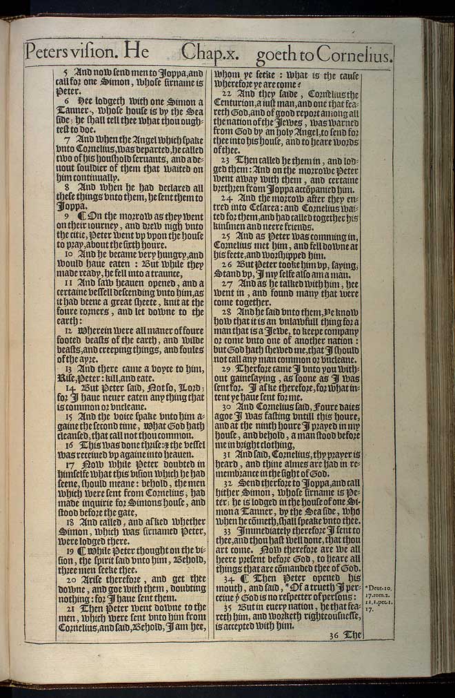 Acts Chapter 10 Original 1611 Bible Scan