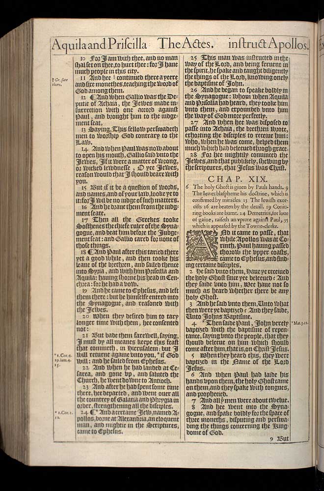 Acts Chapter 18 Original 1611 Bible Scan