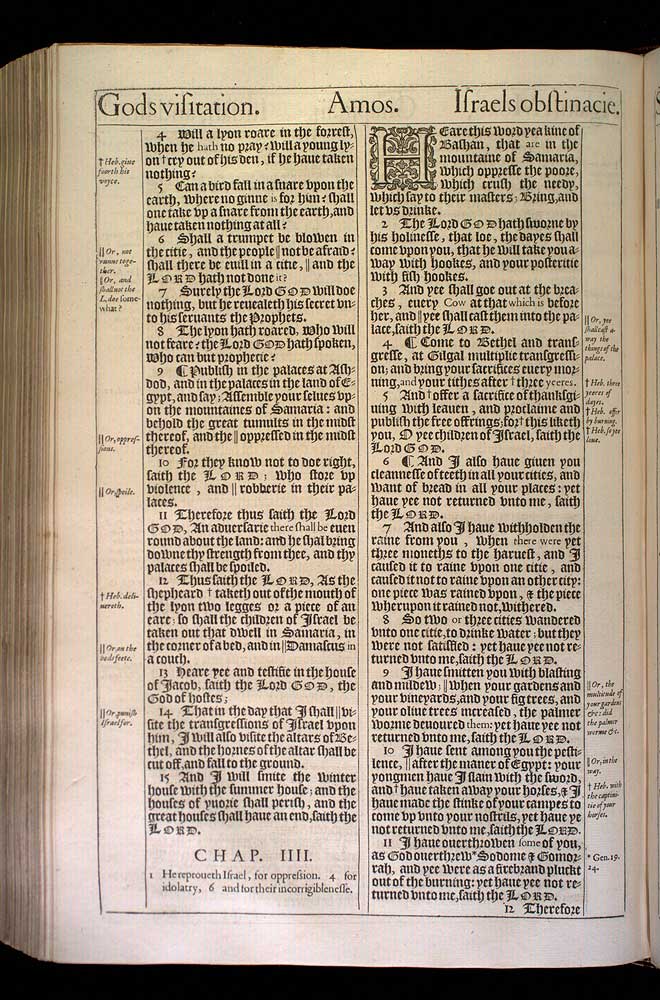 Amos Chapter 4 Original 1611 Bible Scan