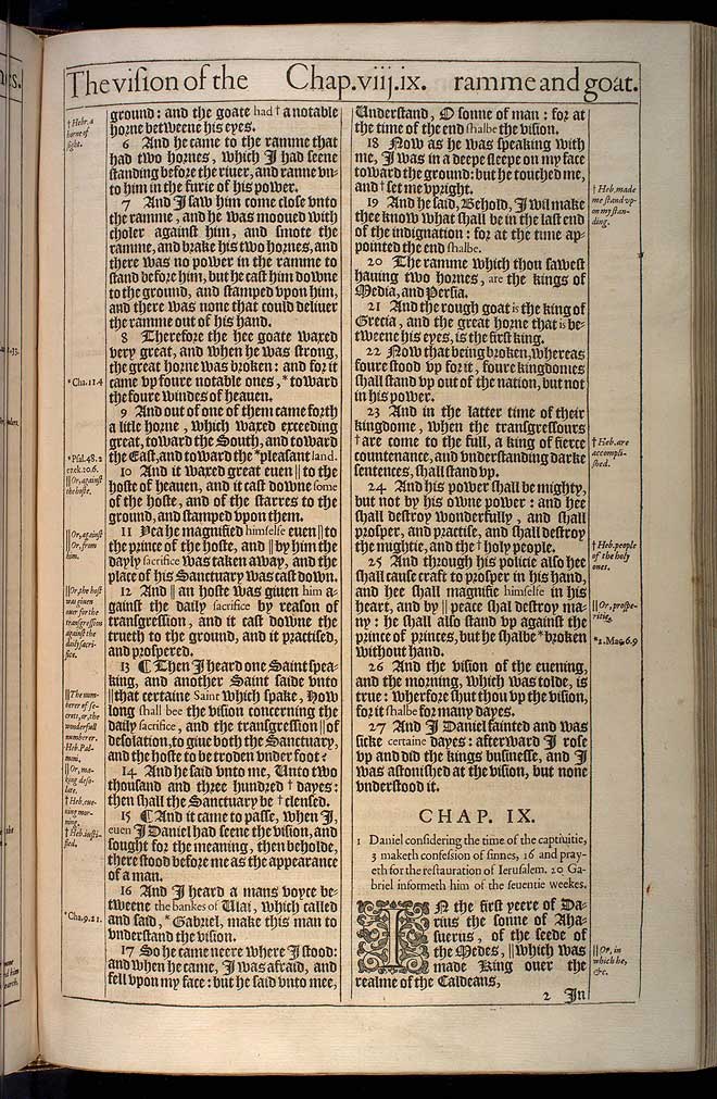 Daniel Chapter 8 Original 1611 Bible Scan