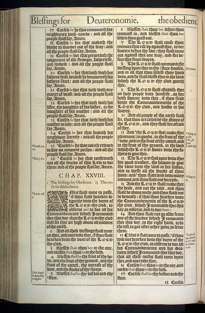 Deuteronomy Chapter 28 Original 1611 Bible Scan