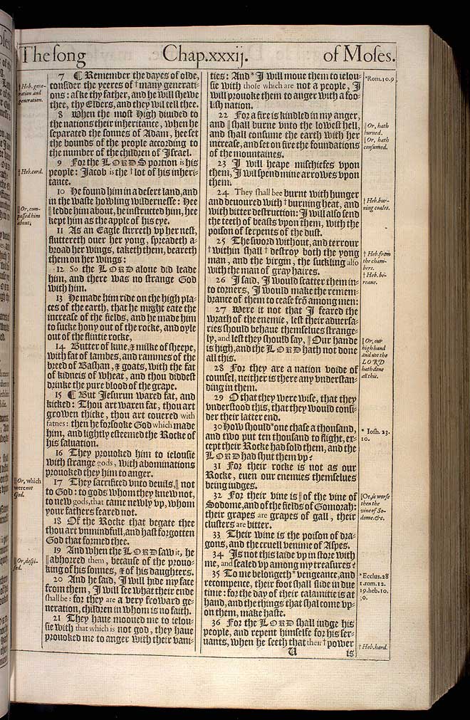 Deuteronomy Chapter 32 Original 1611 Bible Scan