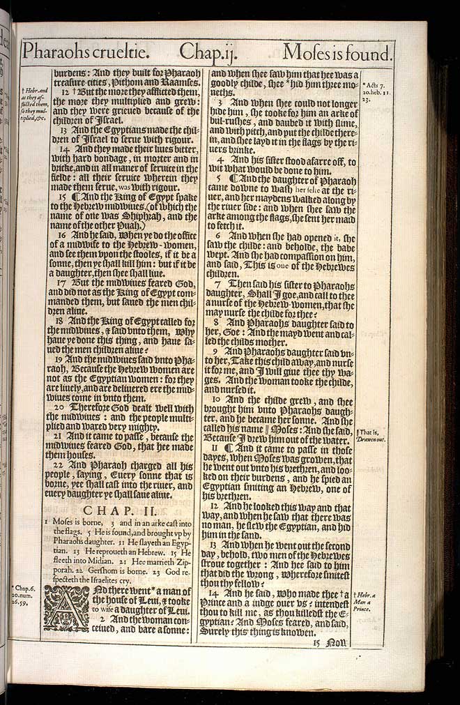Exodus Chapter 2 Original 1611 Bible Scan