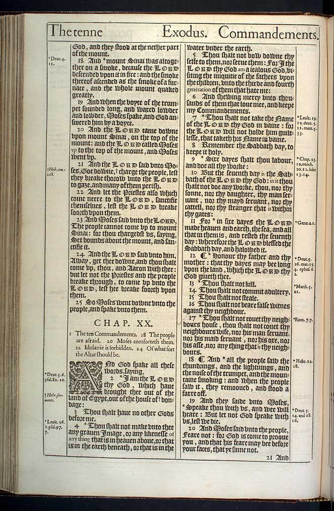 Exodus Chapter 20 Original 1611 Bible Scan