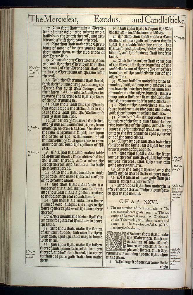 Exodus Chapter 25 Original 1611 Bible Scan