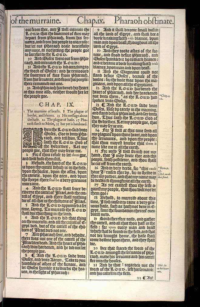 Exodus Chapter 8 Original 1611 Bible Scan