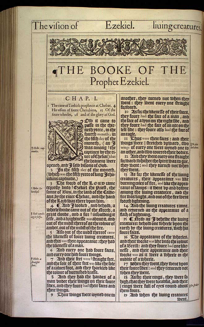 Ezekiel Chapter 1 Original 1611 Bible Scan