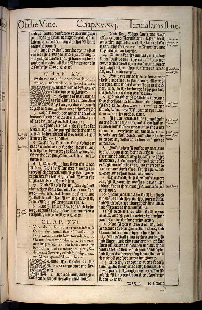 Ezekiel Chapter 16 Original 1611 Bible Scan