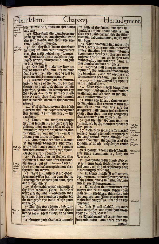 Ezekiel Chapter 16 Original 1611 Bible Scan