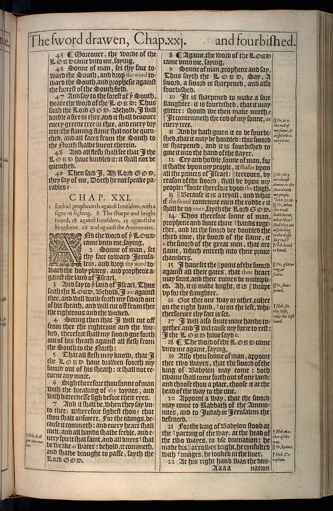 Ezekiel Chapter 20 Original 1611 Bible Scan